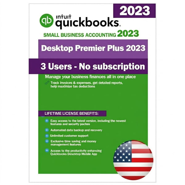 Intuit Desktop Premier plus 2023 USA 3 User - for win lifetime