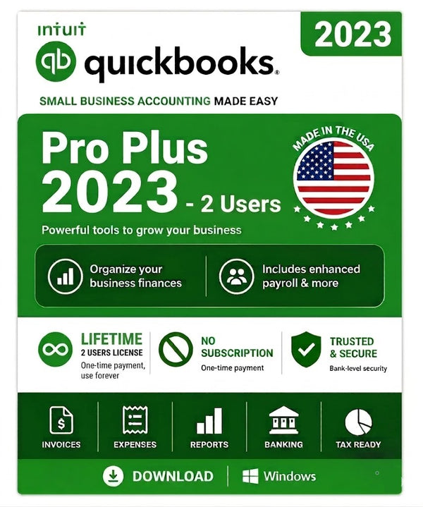 intuit Desktop pro plus 2023 2 user - USA for win lifetime