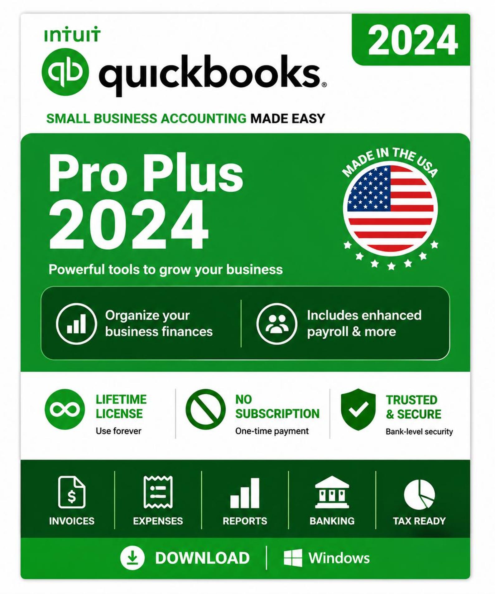 intuit Desktop pro plus 2024 1 user - USA for win lifetime